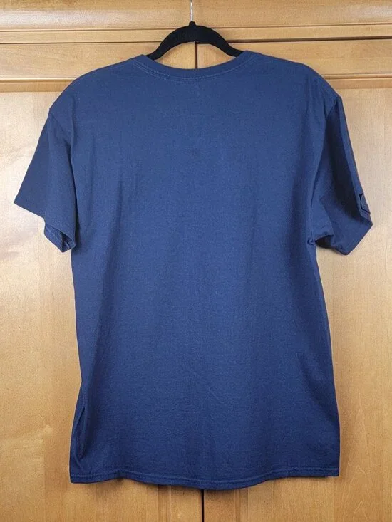 MLB Majestic Navy New York Yankees Round Logo Short Sleeve Tee - L - Picture 3 of 6